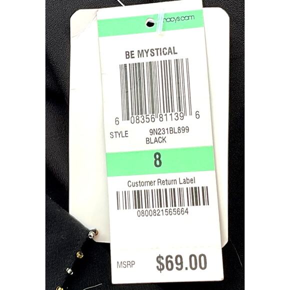 INC International Concepts, Size 8, BLACK RUFFLED BEADED TOP - Picture 4 of 4